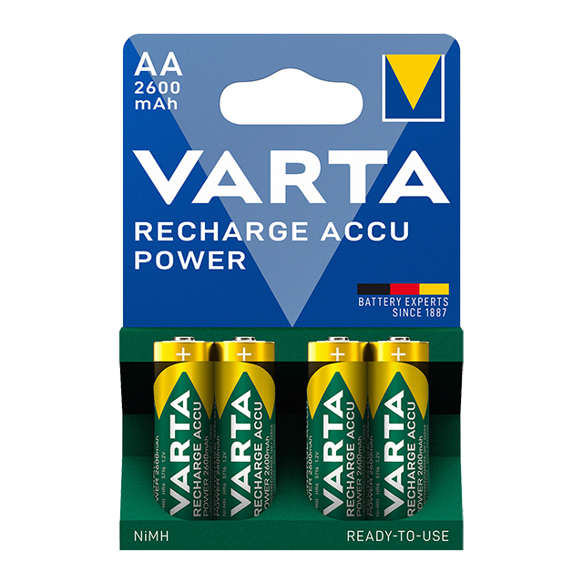 ŞARJLI PİL RECHARGE ACCU POWER 4xAA 1.2V 2600MAH - ACCU POWER AA 2600 B4