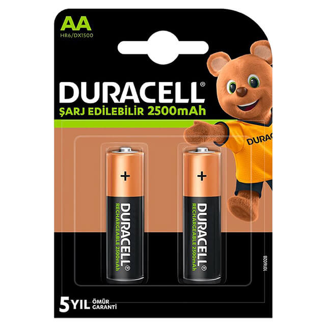 ŞARJLI PİL NI-MH AA 1.2V 2500MAH BLISTER 2Lİ - ŞARJLI PİL AA 2500MAH B2