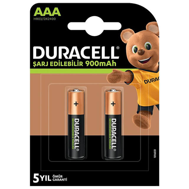 ŞARJLI PİL NI-MH AAA 1.2V 900MAH BLISTER 2Lİ - ŞARJLI PİL AAA 900MAH B2