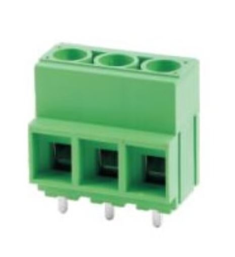 TERM BLOCK WB 29.3MM 10.16MM 2P 180° GREEN - GT135T-10.16-02P-14-00AH