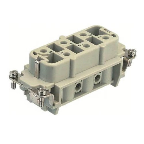 INSERT FEMALE 6POS+1GND SCREW