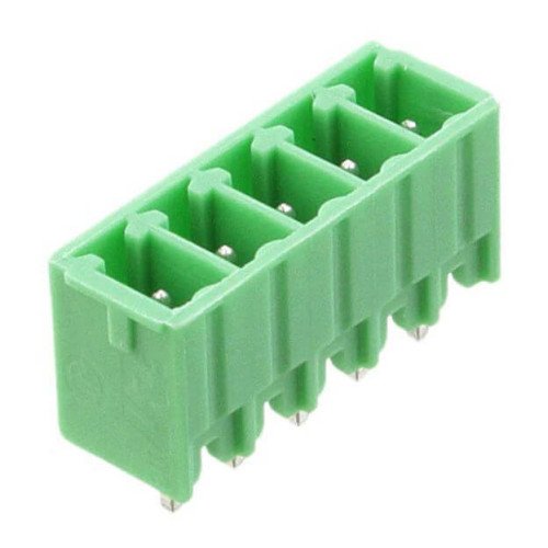 TERM.BLK.3.81MM 5P MALE GREEN PANEL MOUNT