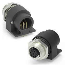 CONN.MICRO JACK 8PIN M12 FEMALE R/A PCB F.FASTENED - 216A-08FRF CONN.MICRO JACK 8PIN M12 FEMALE R/A PCB F.FASTENED - 216A-08FRF