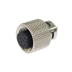 CONN.MICRO PLUG 12PIN M12 FEMALE OVERMOLD W/GROUND - 216A-12FO0