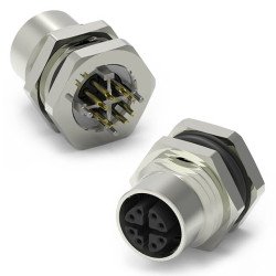 CONN.MICRO JACK 8PIN M12 FEMALE SOLDER F.FASTENED - 216X-08FAF CONN.MICRO JACK 8PIN M12 FEMALE SOLDER F.FASTENED - 216X-08FAF