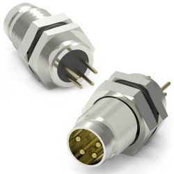 CONN.MICRO JACK 4PIN M8 MALE PCB FRONT FASTENED - 219A-04MSF CONN.MICRO JACK 4PIN M8 MALE PCB FRONT FASTENED - 219A-04MSF