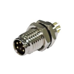 CONN.MICRO JACK 5PIN M8 MALE SOLDER FRONT FASTENE - 219A-05MAF CONN.MICRO JACK 5PIN M8 MALE SOLDER FRONT FASTENE - 219A-05MAF