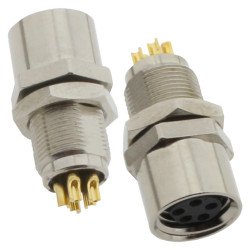 CONN.MICRO JACK 5PIN M8 FEMALE SOLDER REAR FASTEN - 219B-05FAR CONN.MICRO JACK 5PIN M8 FEMALE SOLDER REAR FASTEN - 219B-05FAR