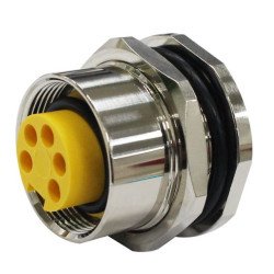 CONN.MICRO JACK 5PIN M23 FEMALE PCB FRONT FASTENED - 221A-05FSF CONN.MICRO JACK 5PIN M23 FEMALE PCB FRONT FASTENED - 221A-05FSF