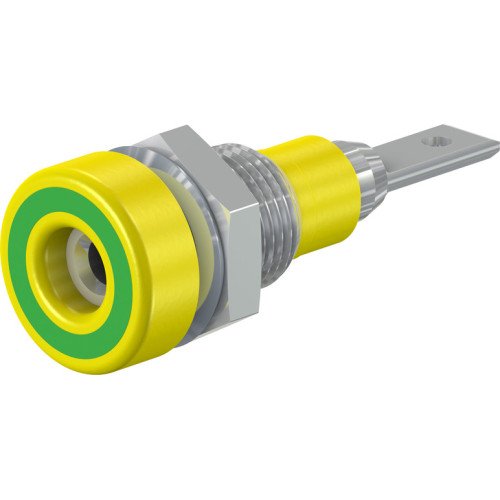 2 MM SOCKET GREEN/YELLOW