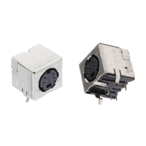 CONNECTOR RCPT FEMALE MINI DIN 4P SLDR AMP - 5749181-1