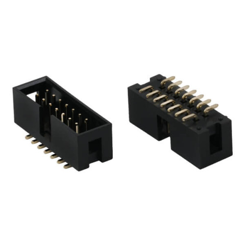 BOX HEADER 14PIN(2x7) 2.54mm SMT V/T MALE BLACK - 61231420621