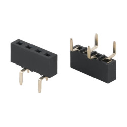 FEMALE HEADER 4PIN(1x4)2.54mm THT V/T BOTTOM ENTRY - 61300415721