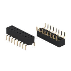 FEMALE HEADER 16PIN(2X8) 2.54MM THT V/T - 613016216921