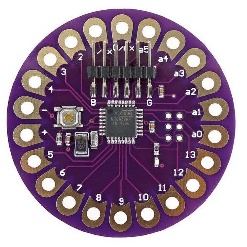 ARDUINO BOARD LILYPAD E-TEXTILE USB ATmega328P - ARDUINO LILYPAD