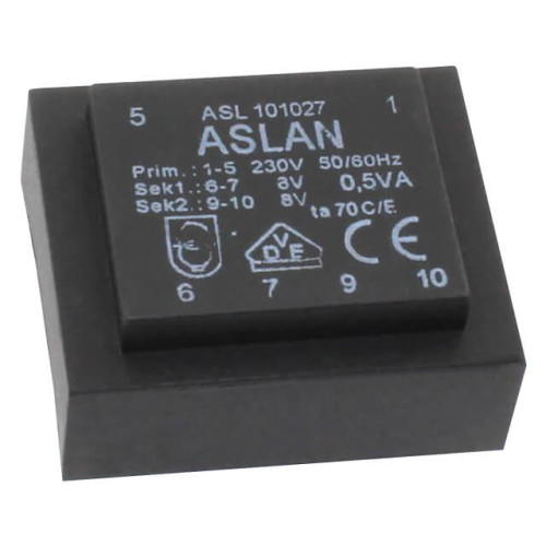 EI30/5/0,5VA-230V-2X8V TRAFO - ASL-101027 EI30/5/0,5VA-230V-2X8V TRAFO - ASL-101027