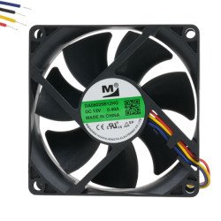 FAN 80x80x25MM 12V 0.40A 4.80W 3500RPM 4 WIRE