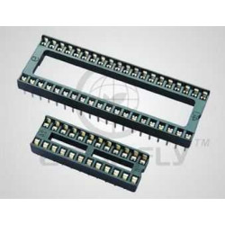 IC-SOCKET 28PIN DUAL WIPE 0.3"(7.62MM) CONNFLY - DS1009-28AT1NS-0A2