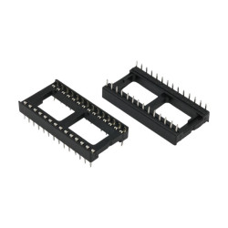 IC-SOCKET 28PIN DUAL WIPE 0.6"(15.24MM) CONNFLY - DS1009-28AT1WS-2A2