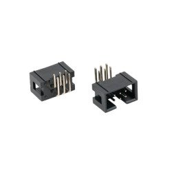 BOX HEADER 6PIN(2x3) 2.54mm THT R/A MALE BLACK BOX HEADER 6PIN(2x3) 2.54mm THT R/A MALE BLACK