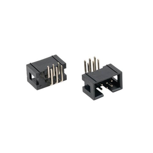 BOX HEADER 6PIN(2x3) 2.54mm THT R/A MALE BLACK