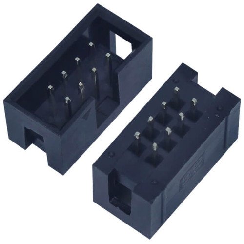 BOX HEADER 8PIN(2x4) 2.54mm THT V/T MALE BLACK