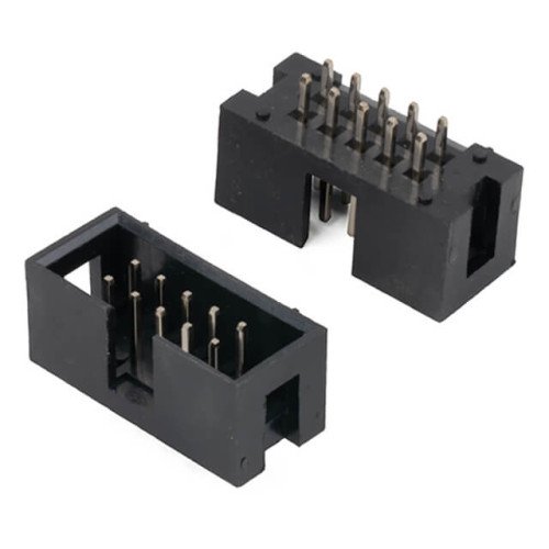 BOX HEADER 10PIN(2x5) 2.54mm THT V/T MALE BLACK