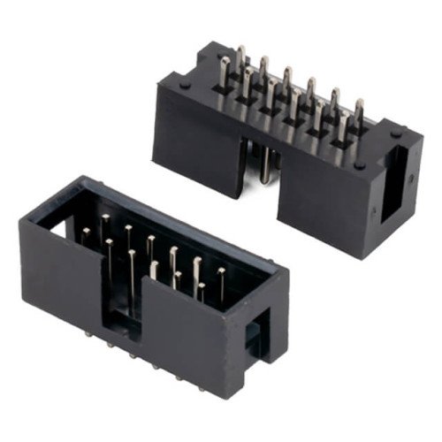 BOX HEADER 12PIN(2x6) 2.54mm THT V/T MALE BLACK