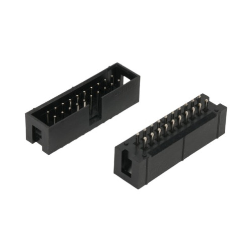 BOX HEADER 20PIN(2x10) 2.54mm THT V/T MALE BLACK - DS1013-20SSIB1