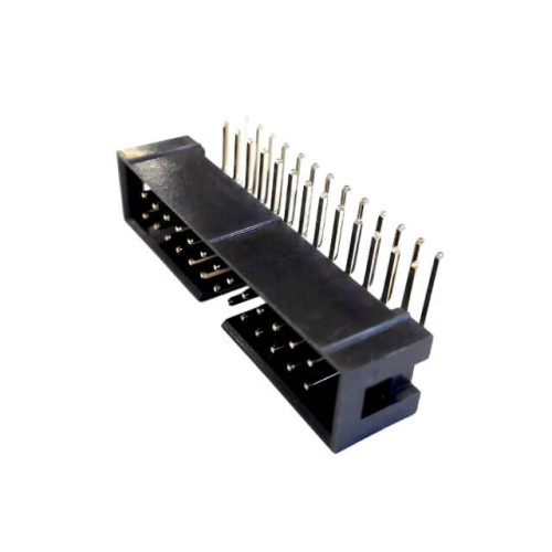 BOX HEADER 26PIN(2x13) 2.54mm THT R/A MALE BLACK - DS1013-26RSIB BOX HEADER 26PIN(2x13) 2.54mm THT R/A MALE BLACK - DS1013-26RSIB