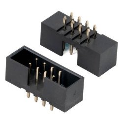 BOX HEADER 8PIN(2x4) 2.00mm THT V/T MALE BLACK BOX HEADER 8PIN(2x4) 2.00mm THT V/T MALE BLACK