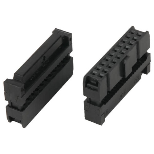 CONNECTOR IDC 20PIN (2x10) 180C BLACK CONNFLY - DS1016-20MA2BB
