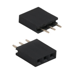 FEMALE HEADER 3PIN(1x3) 2.54mm THT V/T - DS1023-1X3S21 FEMALE HEADER 3PIN(1x3) 2.54mm THT V/T - DS1023-1X3S21