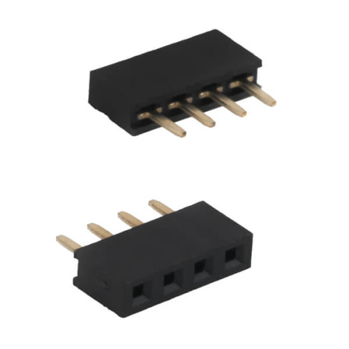 FEMALE HEADER 4PIN(1x4) 2.54mm THT V/T TRAY - DS1023-1X4S22 FEMALE HEADER 4PIN(1x4) 2.54mm THT V/T TRAY - DS1023-1X4S22