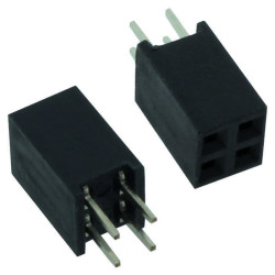 FEMALE HEADER 4PIN(2x2) 2.54mm THT V/T TRAY - DS1023-2X2SF11 FEMALE HEADER 4PIN(2x2) 2.54mm THT V/T TRAY - DS1023-2X2SF11