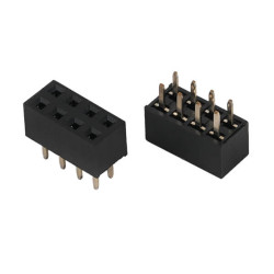 FEMALE HEADER 8PIN(2x4) 2.54mm THT V/T TRAY - DS1023-2X4SF12 FEMALE HEADER 8PIN(2x4) 2.54mm THT V/T TRAY - DS1023-2X4SF12