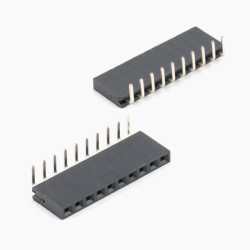 FEMALE HEADER 10PIN(1x10) 2.54mm THT R/A TRAY - DS1024-1X10RF1 FEMALE HEADER 10PIN(1x10) 2.54mm THT R/A TRAY - DS1024-1X10RF1
