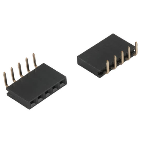 FEMALE HEADER 5PIN(1x5) 2.54mm THT R/A TUBE - DS1024-1X5RF1 FEMALE HEADER 5PIN(1x5) 2.54mm THT R/A TUBE - DS1024-1X5RF1