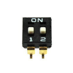 SWITCH DIP 2 Pos. SPST 25mA 24VDC SMT V/T - DS1040-01-2SBWB