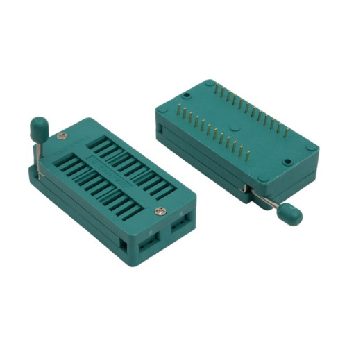 IC-SOCKET 24PIN ZIF GREEN CONNFLY - DS1043-240G IC-SOCKET 24PIN ZIF GREEN CONNFLY - DS1043-240G