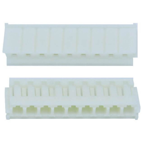 CON.T.B.2.50MM 9PIN(1X9) 180C FEMALE WHITE CONNFLY - DS1069-01-09FCW