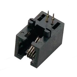 MODULAR JACK THT R/A 4P4C (RJ9,RJ10,RJ22) BLACK - DS1132-01-S43BX