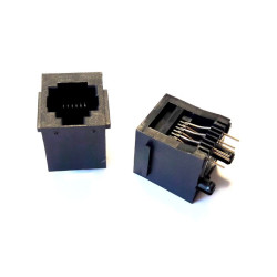 MODULAR JACK THT V/T 6P6C (R11,RJ12,RJ14,RJ25) BLA - DS1133-02-S060BS