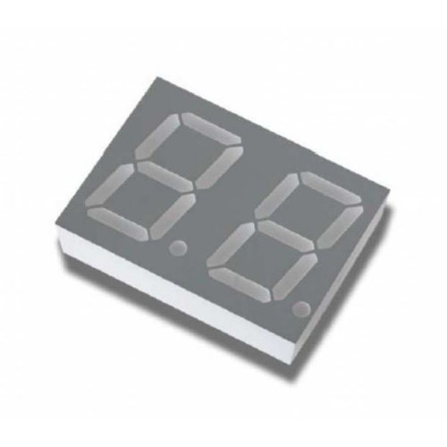 LED DISPLAY 7 SEGMENT 2DIGIT 10.2MM (+) RED - E1-2040-AUR-3-CT