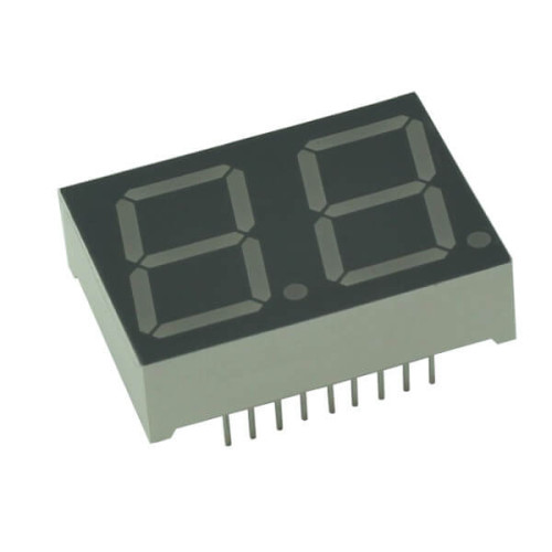 LED DISPLAY 7 SEGMENT 2DIGIT 20.32MM (-) RED - E1-2080-CHR-1