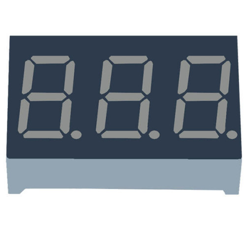 LED DISPLAY 7 SEGMENT 3DIGIT 9.2MM (-) RED - E1-3036-CUR-1-CT