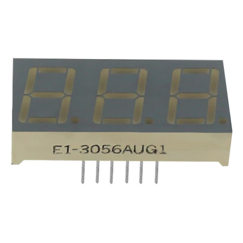 LED DISPLAY 7 SEGMENT 3DIGIT 14.2MM (+) RED - E1-3056-AUR-1-CT