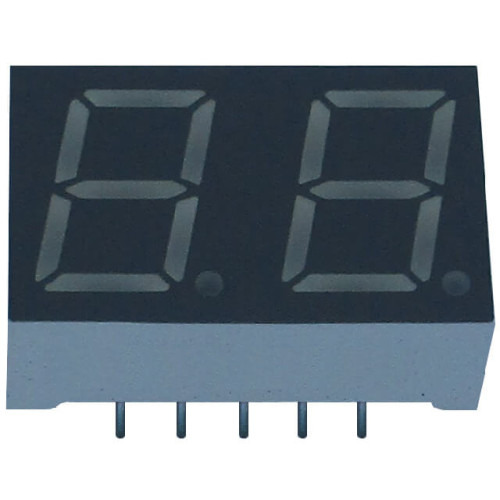 LED DISPLAY 7 SEGMENT 2DIGIT 10.16MM (+) RED - E2-2039AUR1-P8.3-CT