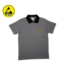 ESD POLO T-SHIRT UPPER LEFT POCKET GREY EPS-6814.X