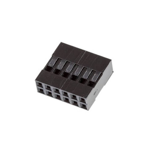 CON.T.B. 2.54MM 16PIN(2X8) FEMALE HOUSING BLACK - I-DS1071-SCB02X8